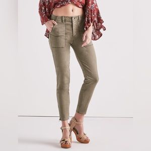 Womens Lucky Brand Girlfriend Utility Pant Green Size 0